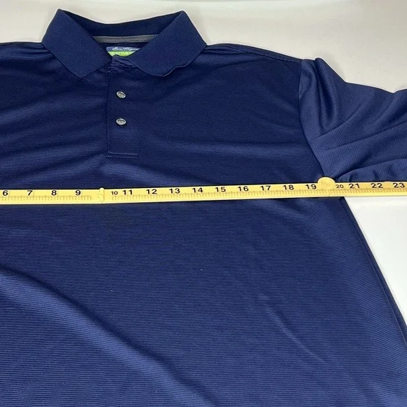 Ben Hogan Performance Polo Shirt Men L Blue Golf Polyester Stretch - Picture 8 of 9